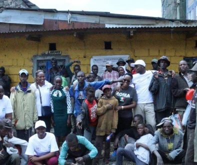 Street families at the feeding programme at Mamma Africa