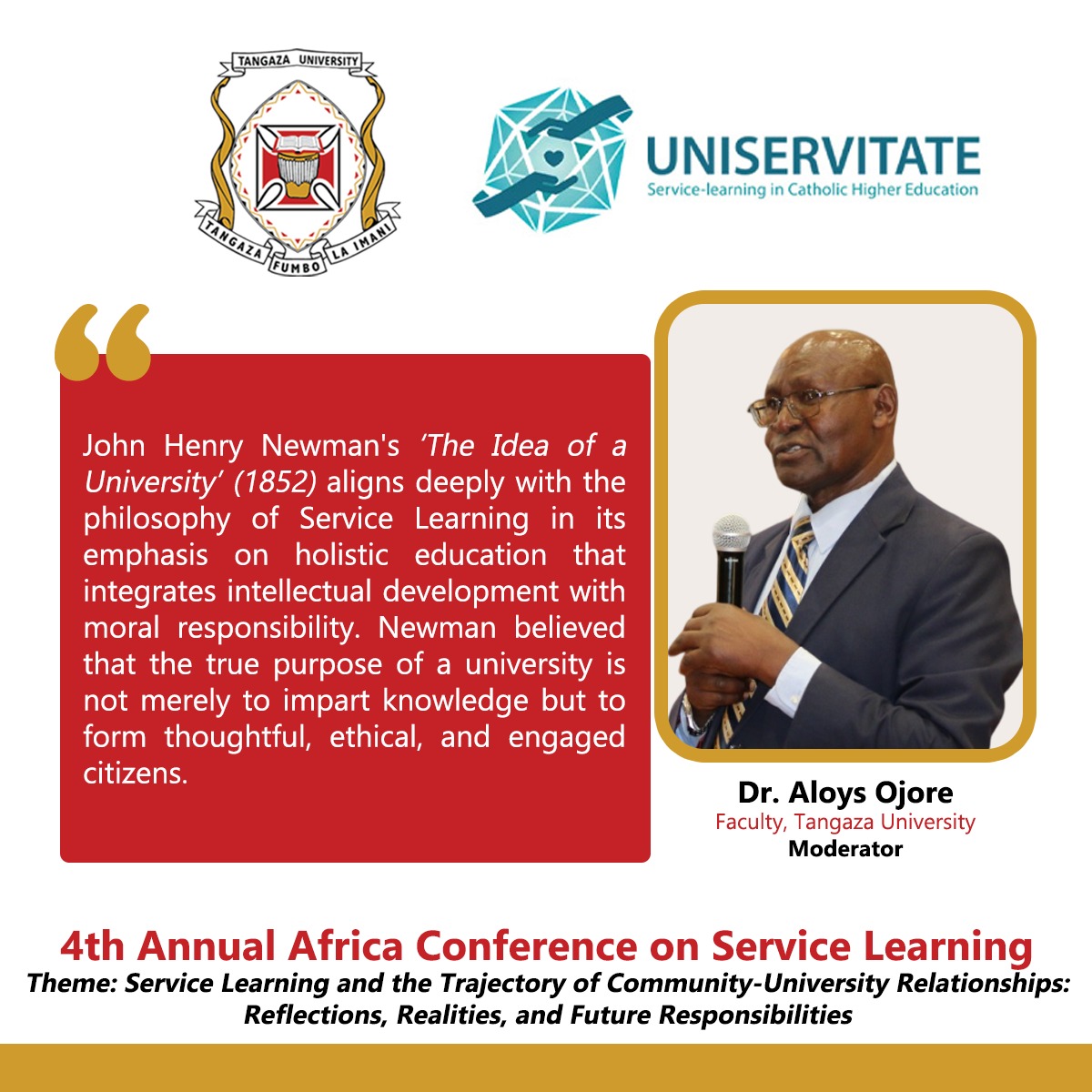 Dr. Aloys Ojore - 4th Annual Conference on Service Learning Dr. Aloys Ojore - 4th Annual Conference on Service Learning